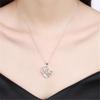 Mom Heart-shaped Pendant Diamond Letter Alloy Rhinestone Women Necklace Jewelry Mother Gift