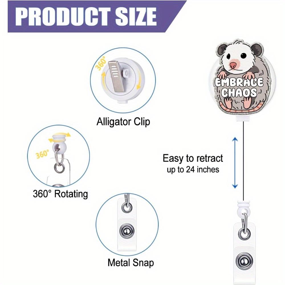 Badge Scroll Retractable, Cute Badge Accessory Suitable for Nurses, Teachers, Students, and Office Staff