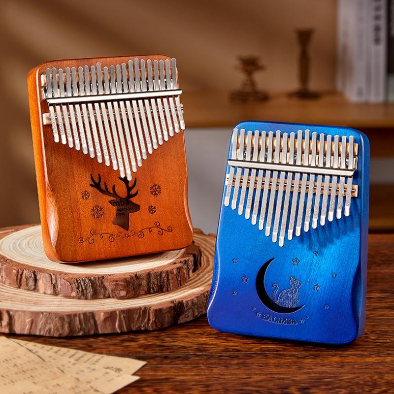 21 Key 17 key Mahogany Kalimba Thumb Piano Finger Piano for Beginner Mbira Gifts for Adults/Kids