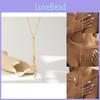 Chic Gold Copper Geometric Pendant Necklace With Unique Asymmetrical Design For Women