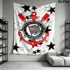 Corinthians Paulista Wall Tapestry Aesthetic Wall Hanging Printed Fabric Blanket Decorative Tapestries for Bedroom Living Room Home Decor