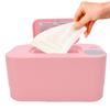 Baby Wipe Warmer Large Capacity Baby Wipe Warmer Holder Dispenser USB Rechargeable for Travel Pink