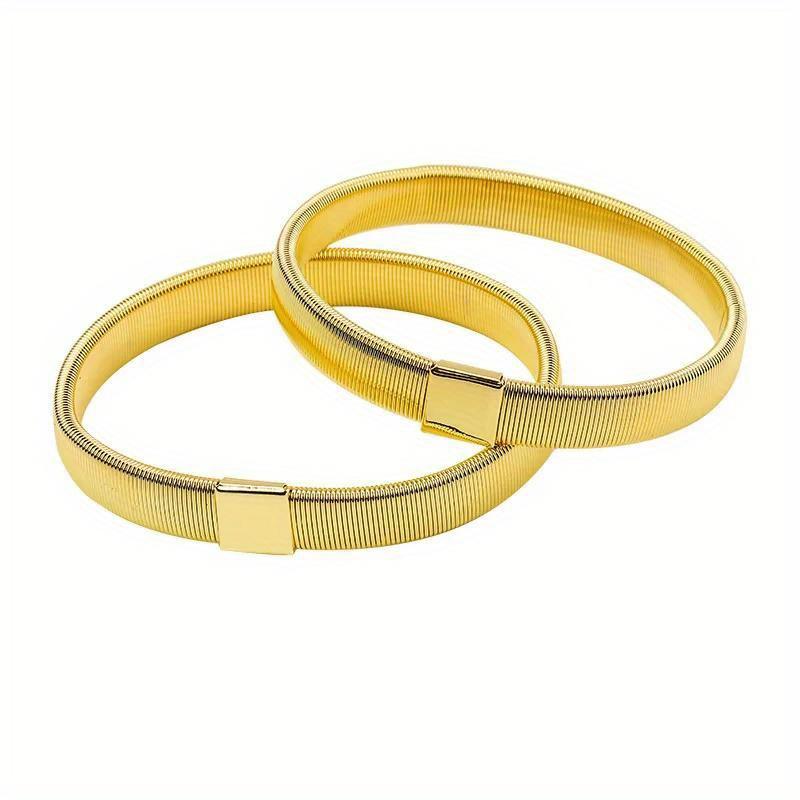 

1Pair Fashion Wristband Ladies Shirt Sleeve Holders Metal Arm Bands Hold Ups Ring Men Bracelet Elastic Hoop Armband