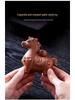 Handmade Purple Clay Zodiac Horse Tea Pet Ornament for Tea Ceremony Decoration
