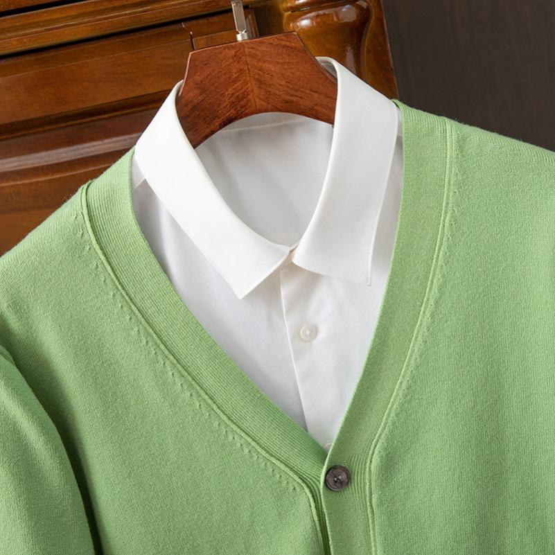 Classic V-neck Cardigan Men's Sweater Loose Trend All-match Sweater Jacket Top Cardigan