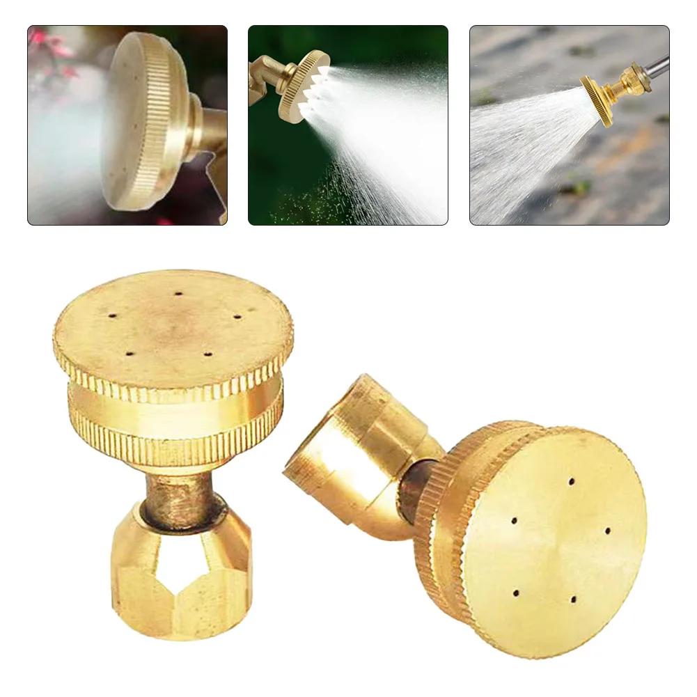 Garden Sprinkler Adjustable 5Hole Brass Sprayer Nozzle M14 Atomizing Spray Fitting Hose Fitting Straight Curved Nozzle