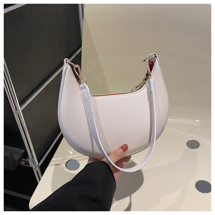 Fashionable High-end Moon-shaped Baseball Bag Showing Luxury Women's Single Shoulder Bag Elegant lady Handbags bolso mujer