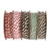 Spiral color matching hemp rope, Christmas decorative rope gift cable tie, retro hemp belt narrow line rope