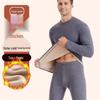 Men's Luxe Fleece-Lined Lambswool Thermal Set for Autumn-Winter