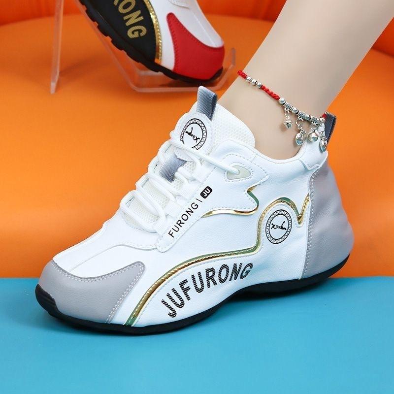 Spring new casual sports shoes men's and women's low-top dad shoes shoes lace-up fashion inner height increase