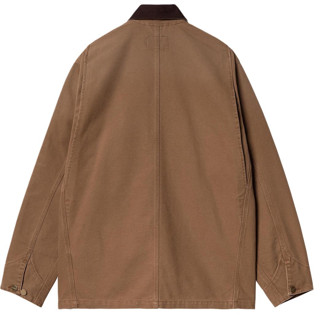 Carhartt WIP Chore Loose Diamond Quilted Square Label Long Sleeve Jacket Men Jacket Brown I035281-00S-3K