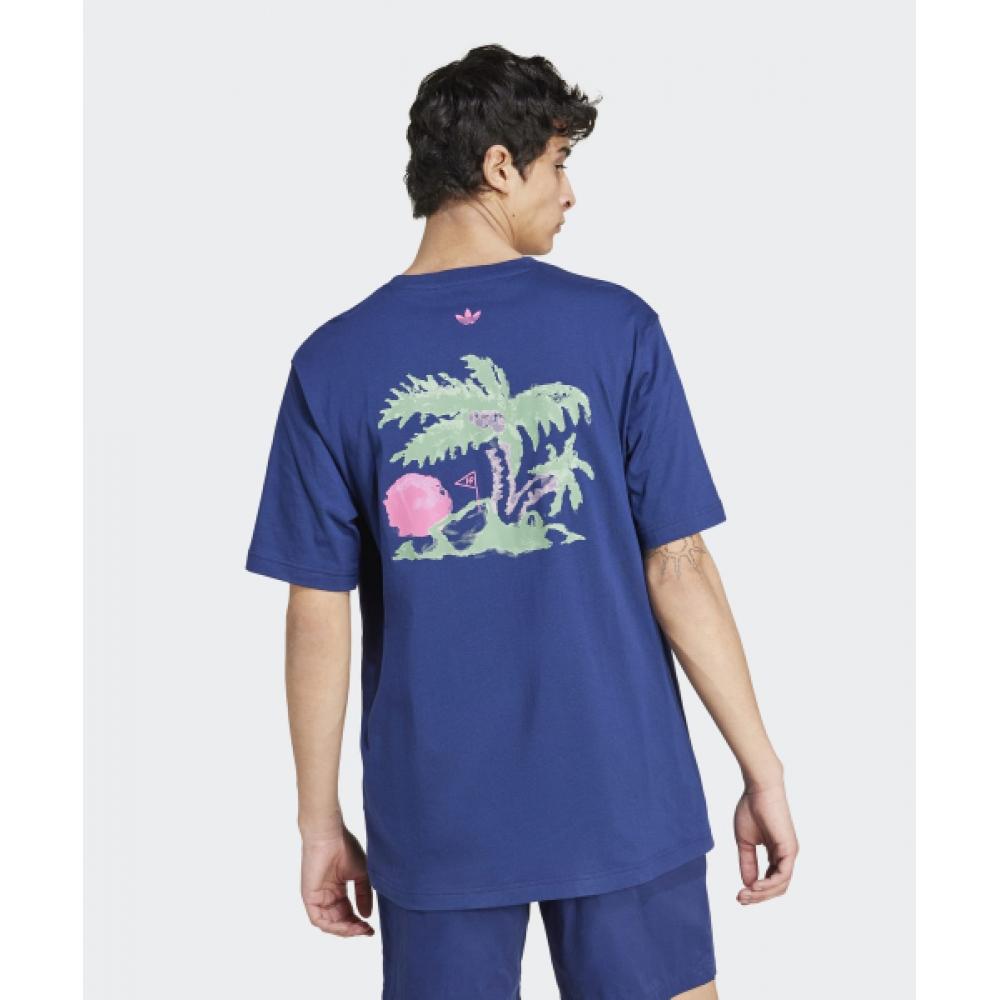 Adidas Leisure Badge Tee   Dark Blue Jd6347