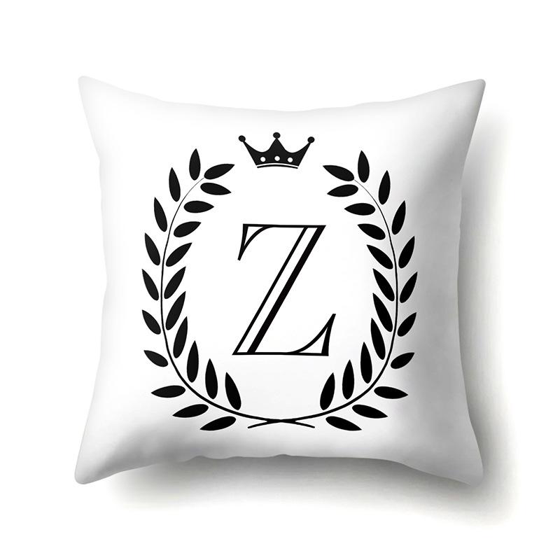 

Полиэстеровая наволочка Декорация Дом Автомобиль Поясничная подушка Чехол 26 Английских букв Принт Наволочка No pillow core