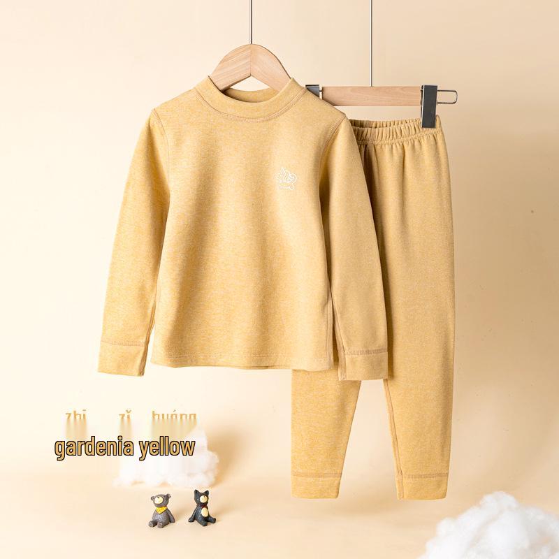 Children's Silk Warm Winter Pajama Set - Thickened Base Layer for Boys and Girls