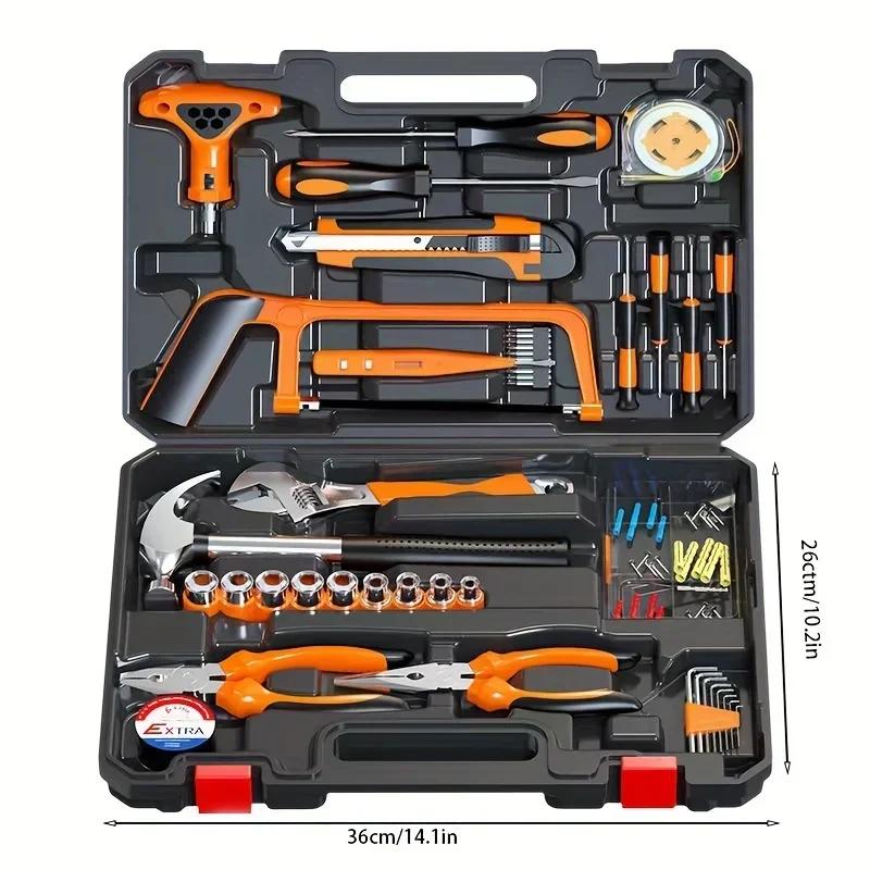 82PCs universal household tool set-plastic toolbox storage box-Home & Office repair kit