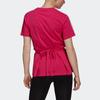 adidas Originals T Shirts Women's Magenta Crew Neck Moderate Straight Fit GN3172