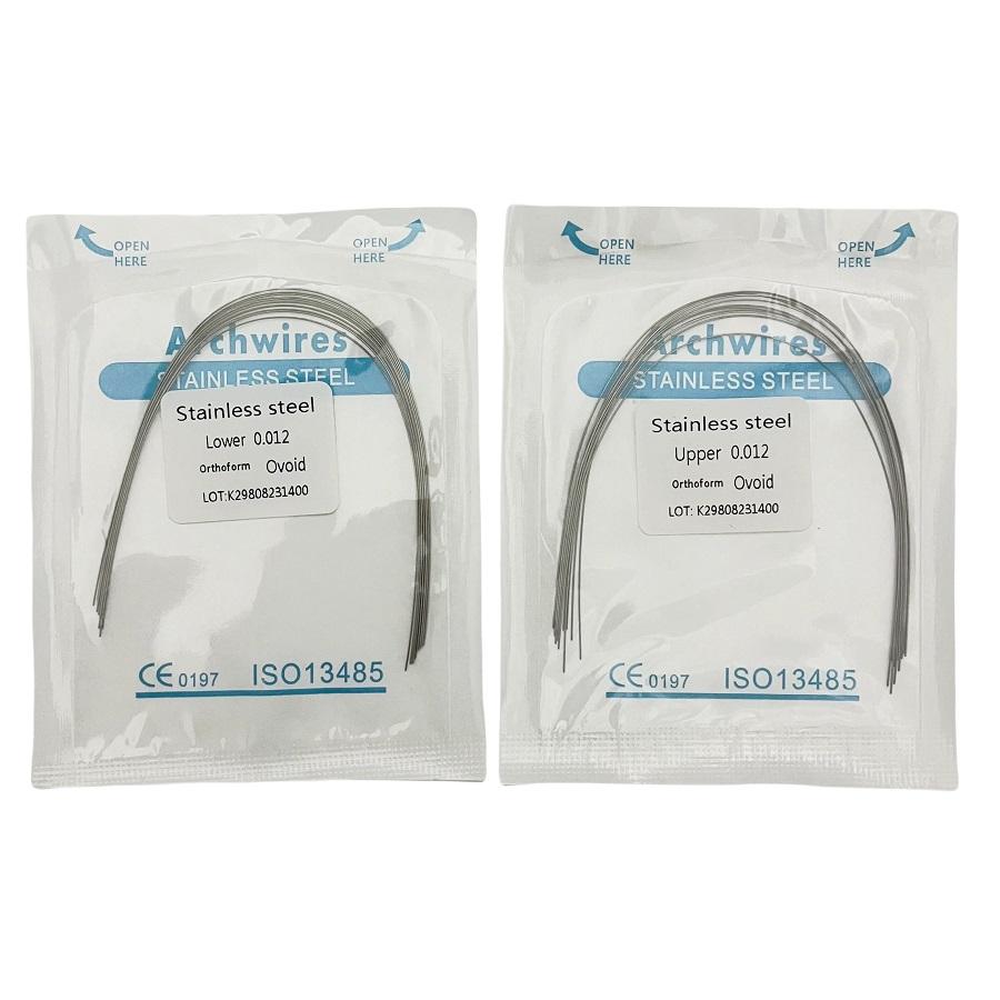 10pcs Dental Stainless Steel Wire Orthodontic Arches Super Elastic Ovoid From Archwire Rectangular/Round Dentist Ortho Material Fuel Injectors 6