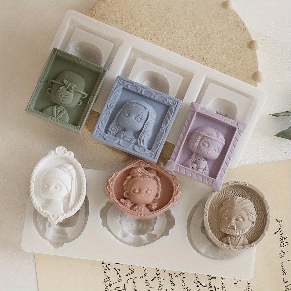 Dropping Resin Relief Semi Three-dimensional Portrait Refrigerator Sticker Aromatherapy Gypsum Hanging Silicone Mold House Goods