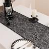 Halloween Black Lace Polyester Tablecloth for Party Decorations Fabric Easy To Cleaning Foldable Designs