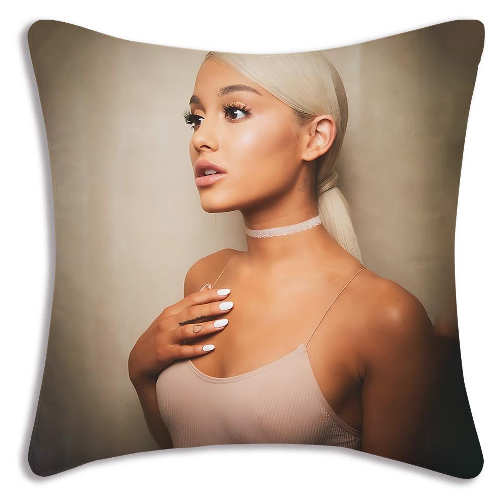 Singer For Arianas G-Grande Pillow Covers Cartoon Sofa Decorative Home Double-sided Printing Short Plush Cute Cushion Cover