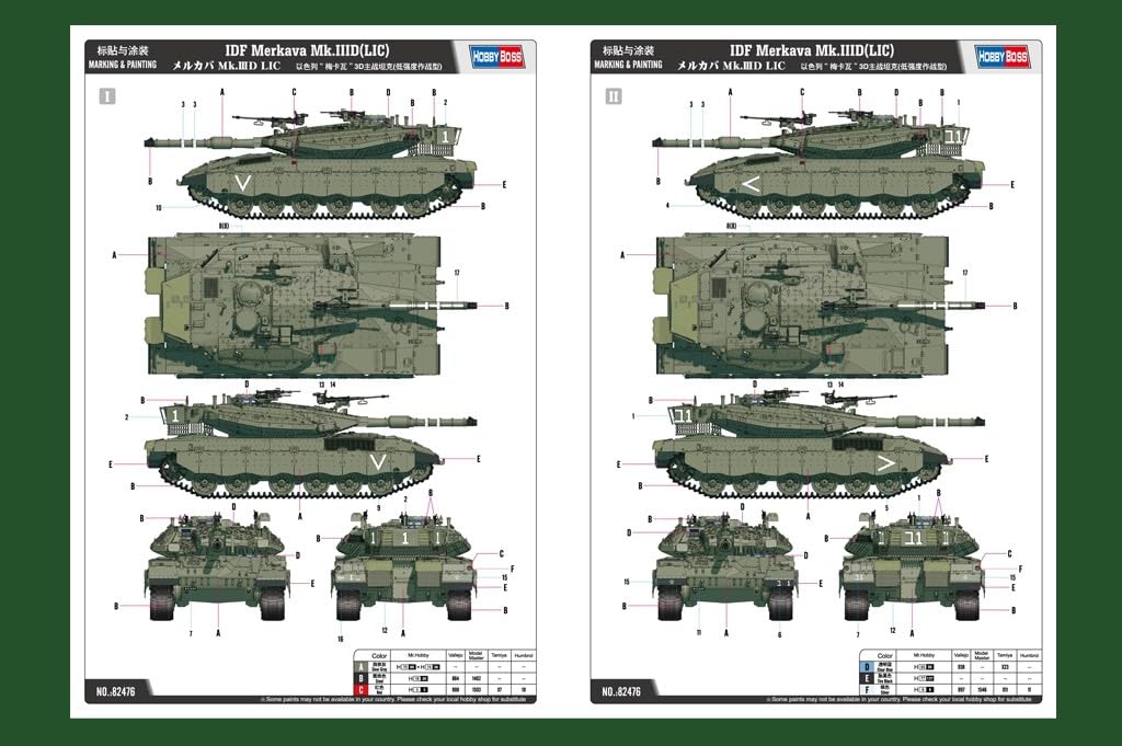 Hobby Boss 1/35 Fighting Vehicle Series Merkava Mk.IIID LIC Plastic Model