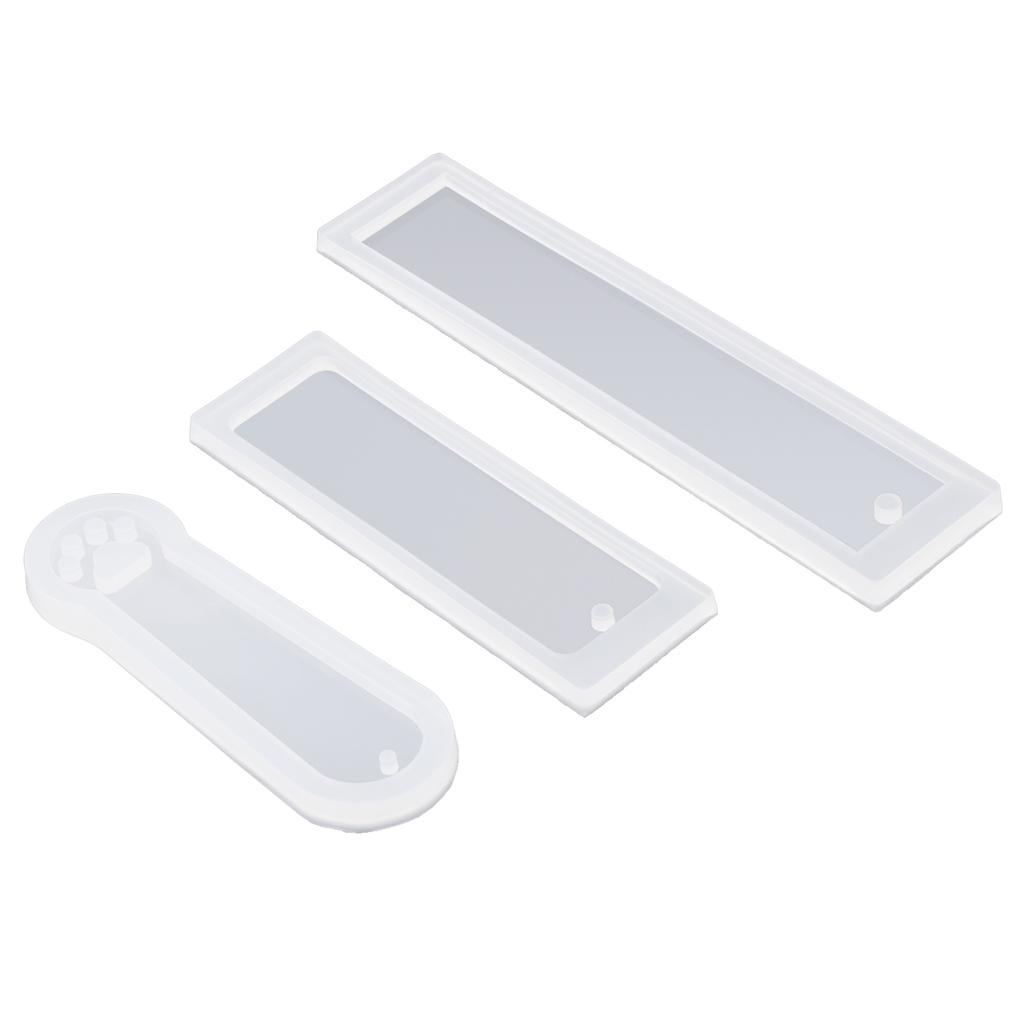 3PCS Rectangle Cat Claw Silicone Mold - Resin Jewelry Bookmark with Hole for Butiful Key Chain, Handbag, Car Pendant or Room Decor, Gift Giving