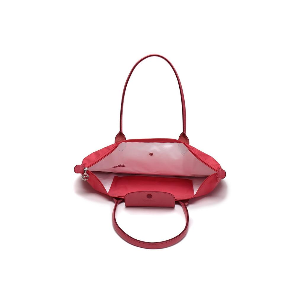 Longchamp Le Pliage 31 Canvas And Leather Tote Bag Women Tote Pomegranate 1899619P35