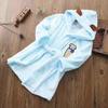 Children's Thickened Flannel Robe - Coral Fleece Pajamas for Boys & Girls, All-Season Bathrobe for Autumn & Winter