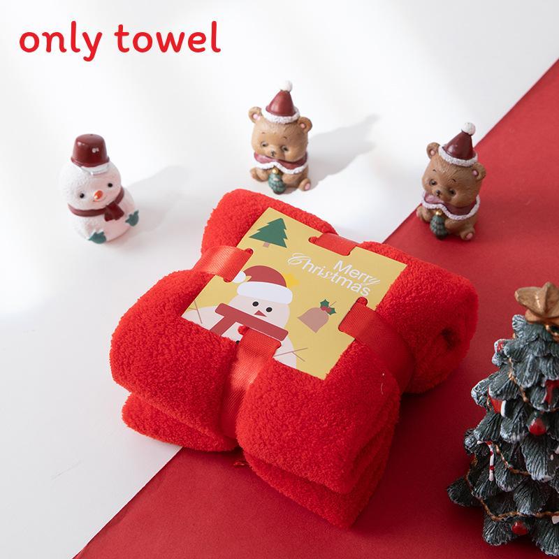 Christmas Holiday Towel With Coral Fleece Material For Festive Gift Giving