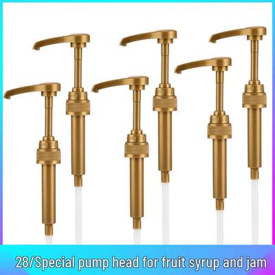 Gold Fruit Syrup Dispenser Pump - Food Pump Head