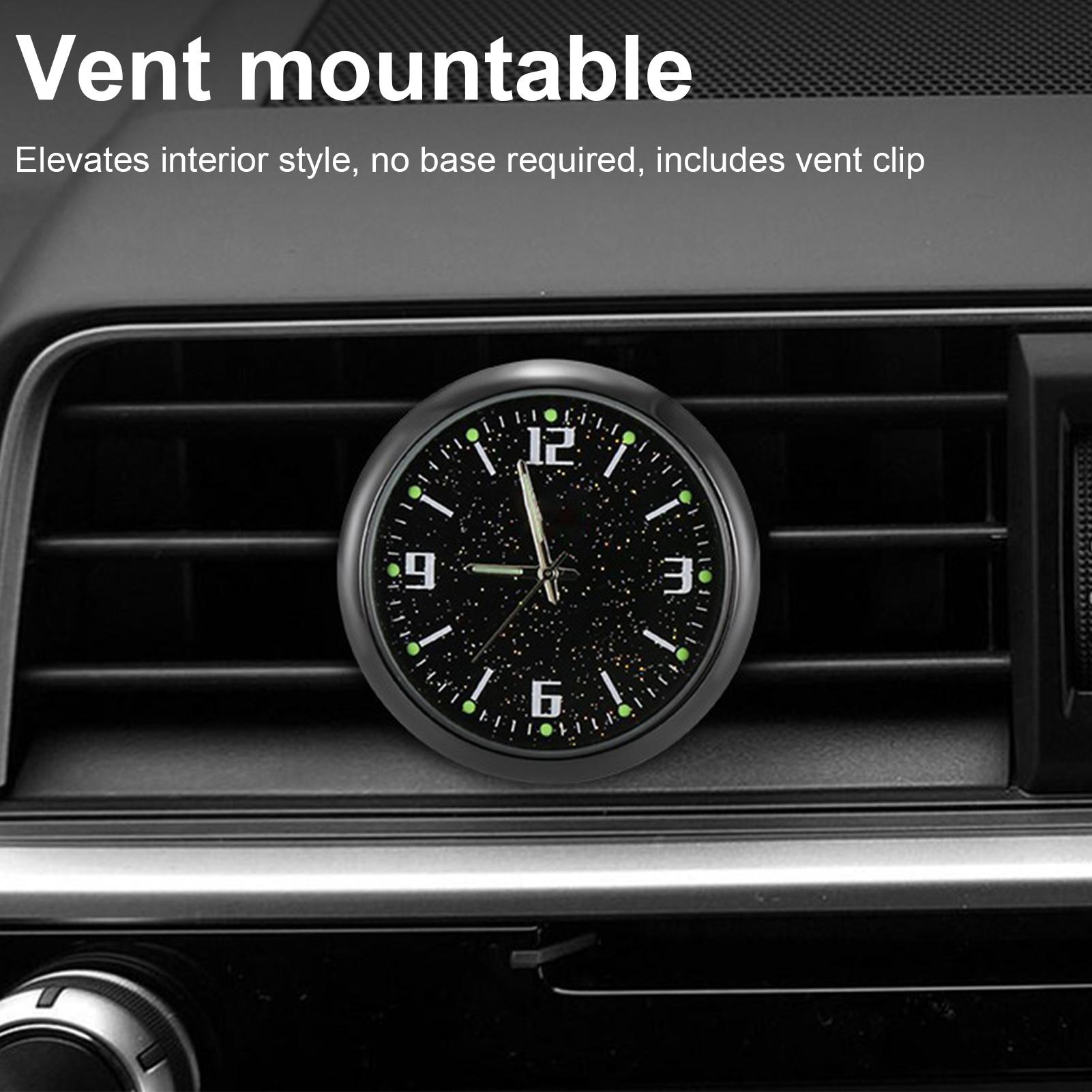 Small Car Clock Watch Glowing Accessories Stick On Portable Tiny Dash Digital Watch For Travel Driving Commuting Touring Men