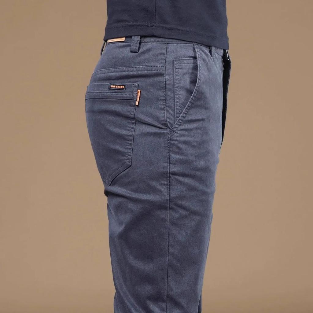 Sommer Dünne Baumwolle Herren Freizeit Hose Trendig Vielseitig Elastisch Leichte Business Hose Arbeit Formell Schlank Gerade Hose