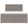 Maison Exclusive - Slatted Bed Base with Taupe Mattress 180x200 Cm Fabric
