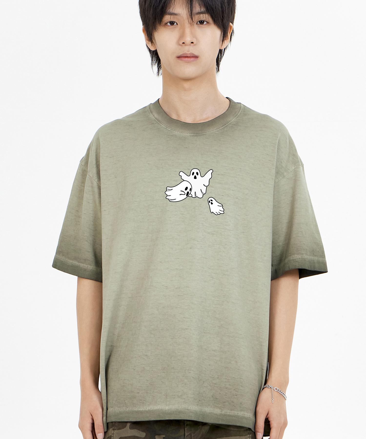 Biel Monster Ghost Pigment Short Sleeve T-Shirt Khaki M