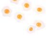10Pcs 1:12 Dollhouse Miniature  Resin Simulation Food Fried Eggs Poached Egg