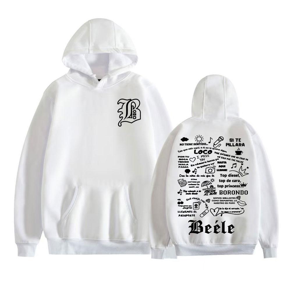 Rapper Beele Borondo Tour 2025 Print Hoodies Men Women Comfort Fleece Long Sleeve Pullovers Harajuku Hip Hop Fashion Sweatshirts