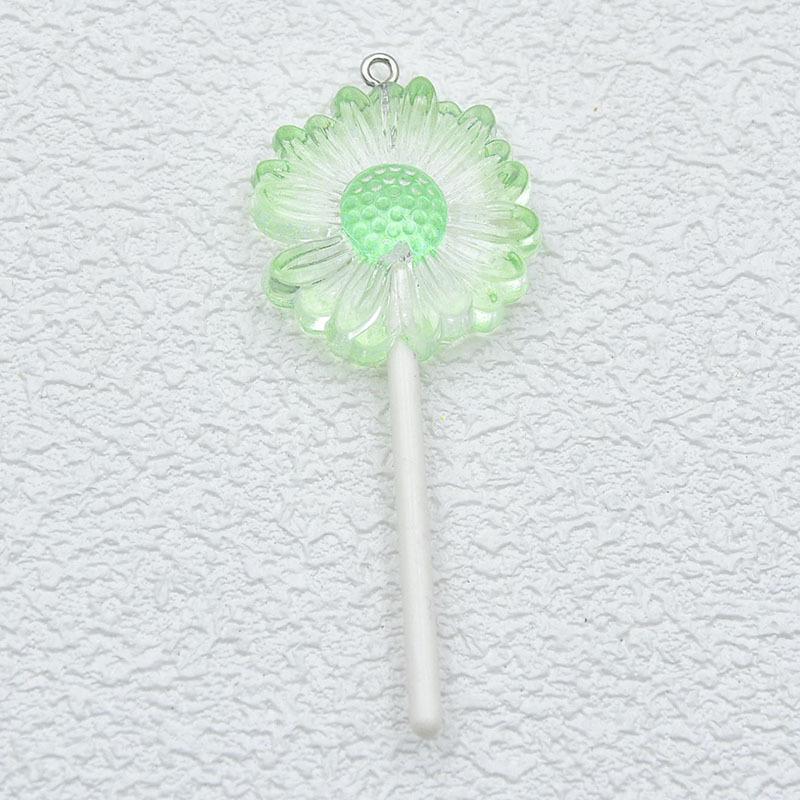 Acrylic Daisy Sunflower Lollipop Keychain Pendant - DIY Flower Ornament Accessory