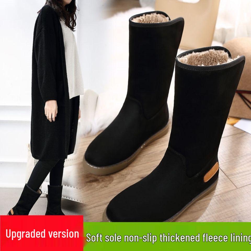 

Жіночі 2025 Водонепроникні шкіряні зимові чоботи на флісовій підкладці – до середини ікри, нековзке та тепле зимове взуття. 36 [Order One Size Larger]