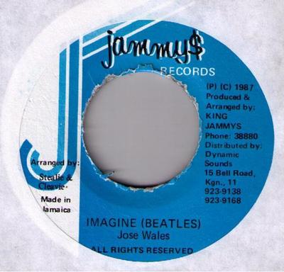 7inch Record JOSEY WALES - Imagine (Beatles) NONE Jammy's Records 1987 Jamaica Reggae, Ska & Dub Used
