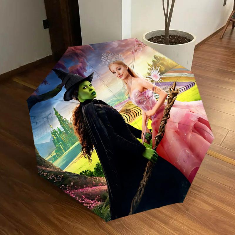 1pc Wicked Automatic Folding Umbrella, Portable Collapsible Design, Casual Outdoor Accessory L1127035
