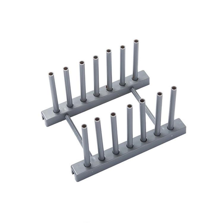 

Пластиковые бытовые подставки для мисок и тарелок, кухонные принадлежности, дренажная и съемная рама для хранения, подставки для тарелок и крышек для кастрюль серый