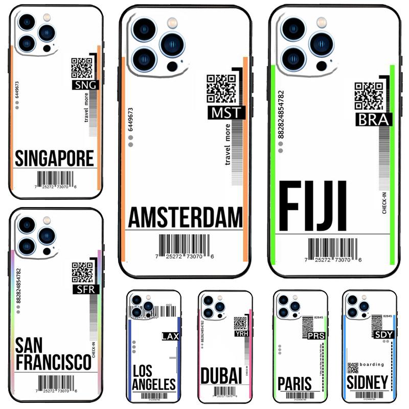 Fly Ticket Air Tickets Travel Label For Realme 15 14 11 12 13 10 Pro Plus C35 C71 C75 C65 C55 C63 C61 C53 C67 GT6 GT7 Pro Case