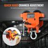 SucceBuy 2T Push Beam Trolley with Dual Wheels Alloy Steel Garage Hoist for Straight Curved I Beam Flange Width 2.8"-6.7"