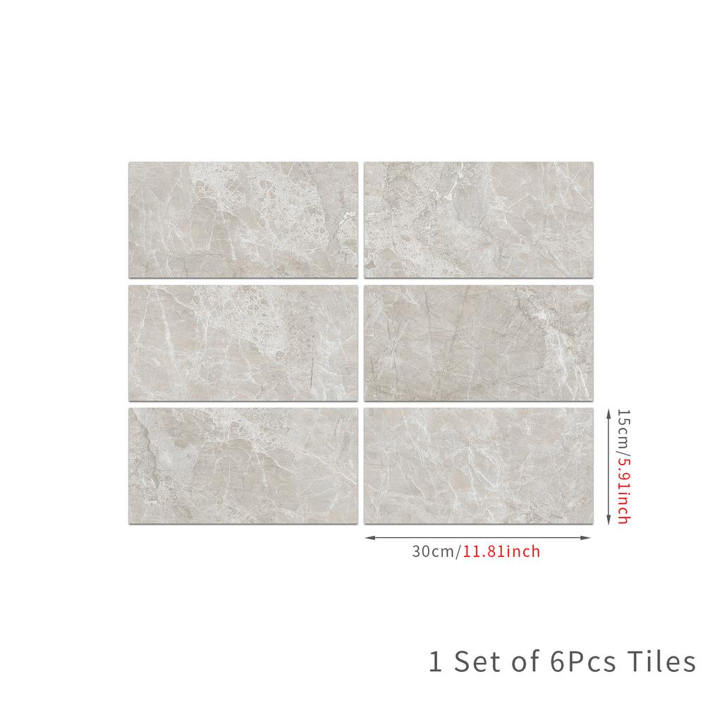 Marble Pattern Glossy Tile Wall Sticker Self-Adhesive Living Room Bathroom Renovation Wall Decoration Waterproof And Moisture-Proof Wallpaper