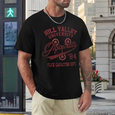 Round Neck Hill Valley University Essential For Sale T-shirt  Sports Tees Creative Funny Sarcastic Fitness USA Size