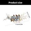 Handmade Floral Hairpiece with Crystal Wedding Hair Comb for Bride or Bridesmaid Ethnic Style Headwear Accessories