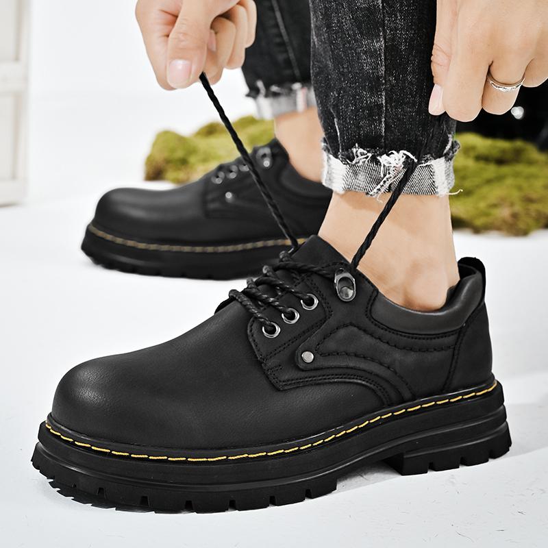 Trendy nuove scarpe casual da uomo per il tempo libero all'aperto versatili Gioventù adulto scarpe casual da uomo Scarpe da esterno in pelle Scarpe da passeggio Minimalismo