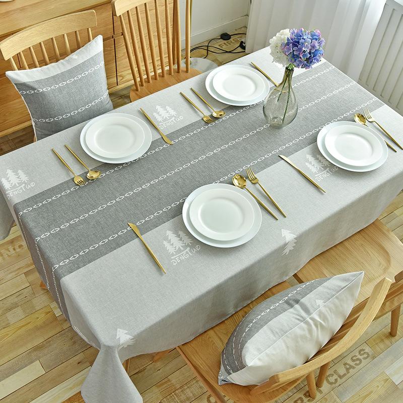 Elegant Modern Multi -Color Printed Rectangular Tablecloth For Table And Home Decoration Waterproof Coffee Tablecloth