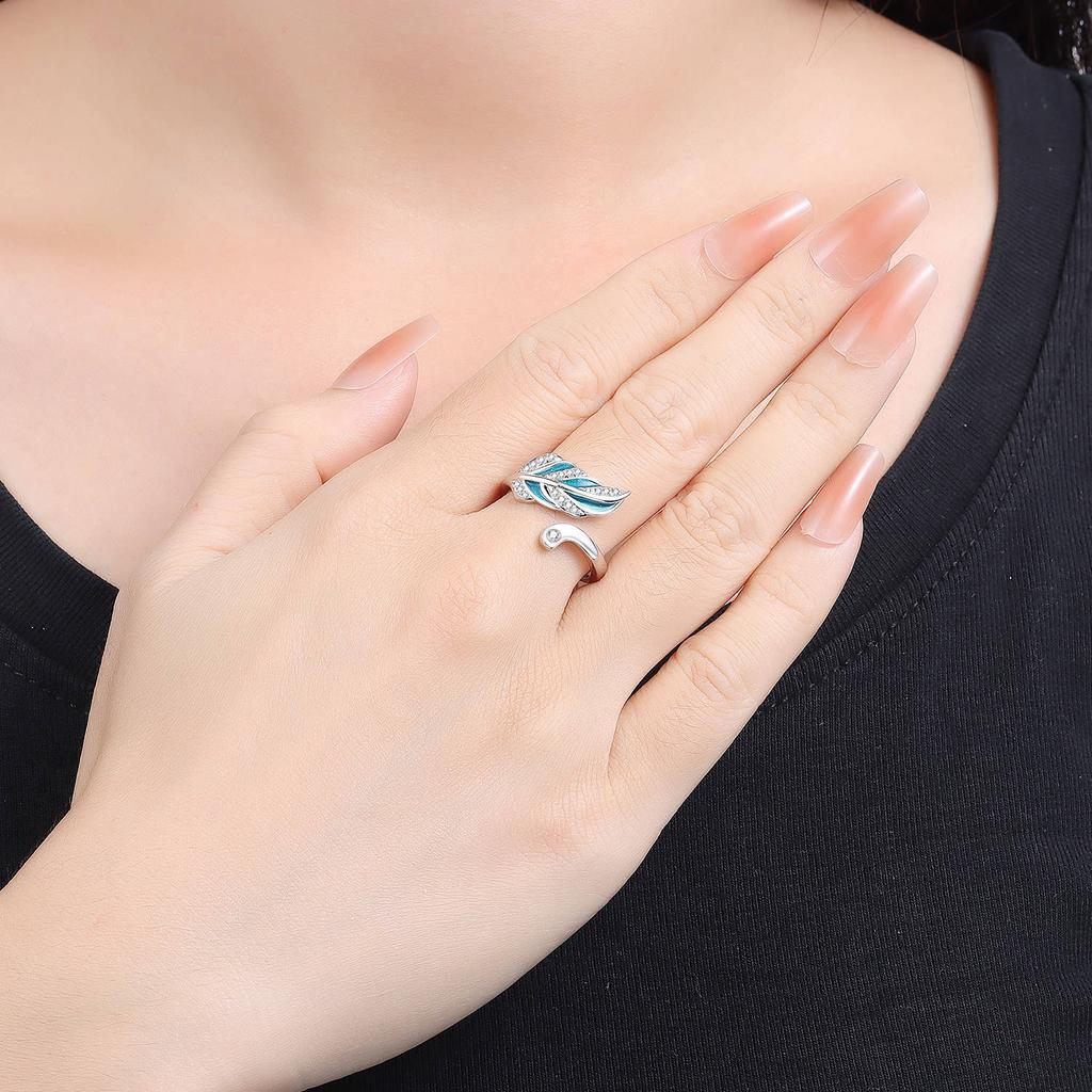 Medený záhradný motýľ kvetinka perá otvorený prsteň dámsky výročný dar zásnubné prstene pre ženy pánske šperky