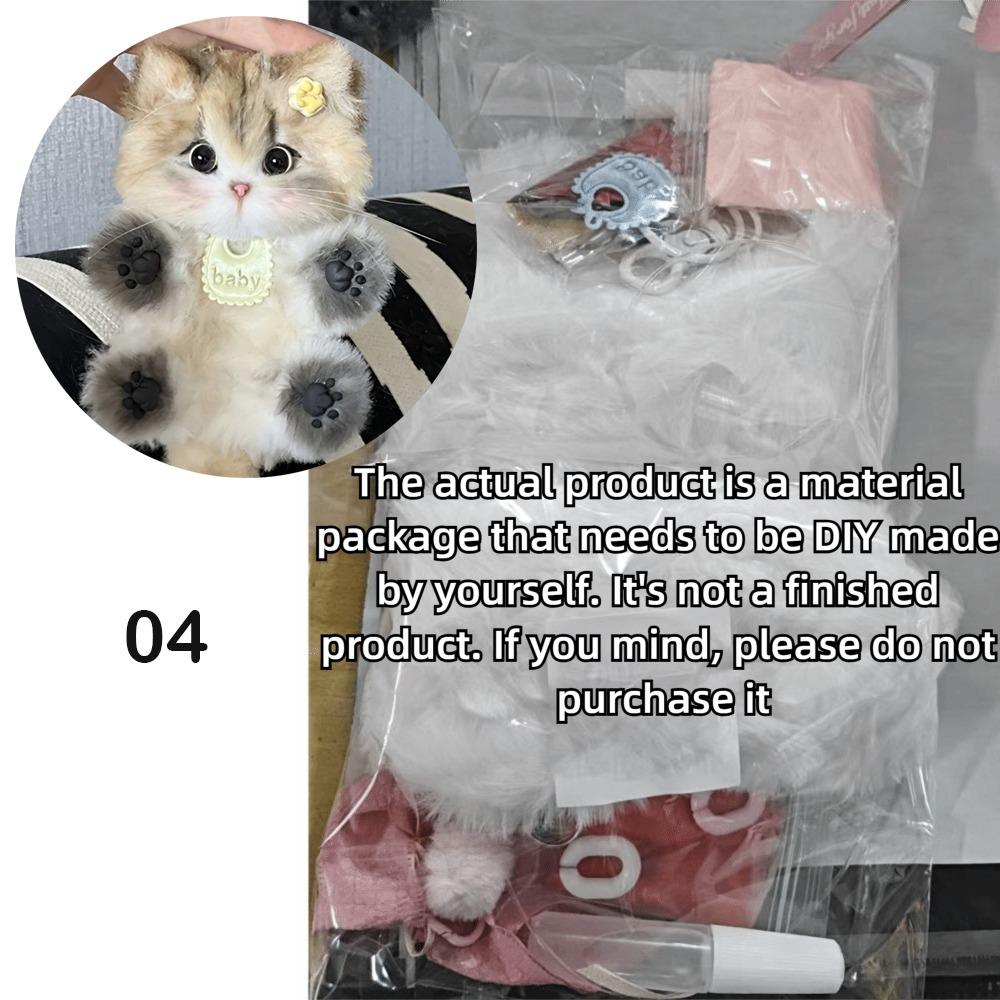 Keychain DIY Material Package Plush Twist Bar Kitten Doll Toy Twisty Stick Little Cat Pendant
